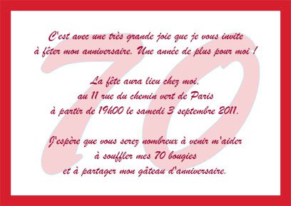 Faire Part Anniversaire 70 Printemps T Imprim